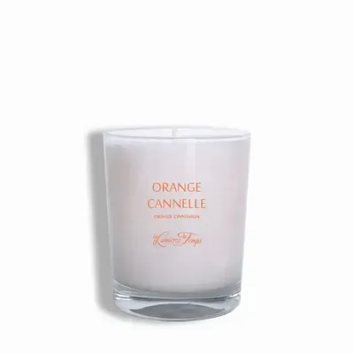 Candles - 180g Orange Cinnamon Vegetable Candle - LES LUMIERES DU TEMPS