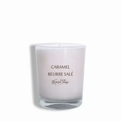 Bougies - Bougie végétale 180 gr Caramel - LES LUMIERES DU TEMPS