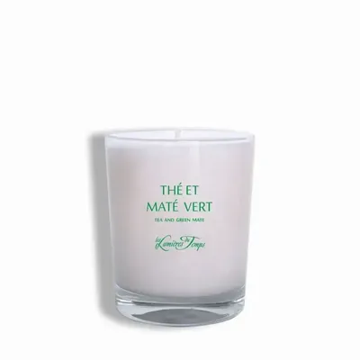 Bougies - Bougie végétale 180 gr Thé maté vert - LES LUMIERES DU TEMPS