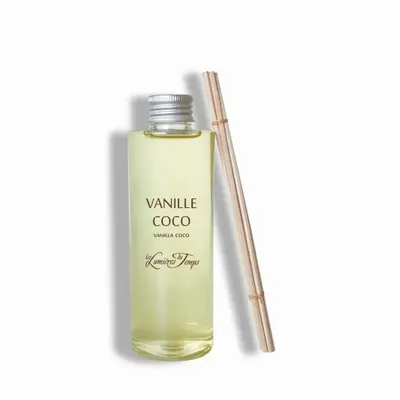 Scent diffusers - Refill (with rattans) for 200 ml Vanilla Coconut Fragrance Diffuser - LES LUMIERES DU TEMPS