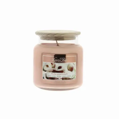 Candles - Colored Wax Candle 430 g Gourmet Peach - LES LUMIERES DU TEMPS