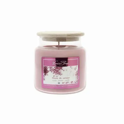 Bougies - Bougie Cire Colorée 430 g Fleurs de Cerisier - LES LUMIERES DU TEMPS