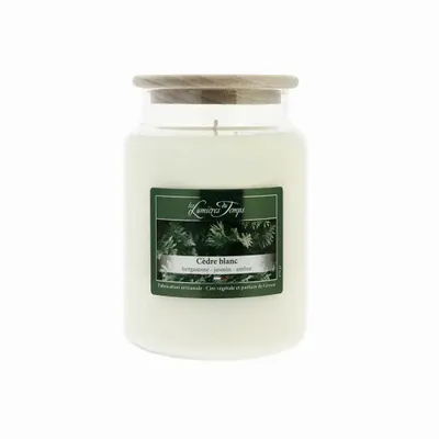 Candles - Colored Wax Candle 670 g White Cedar - LES LUMIERES DU TEMPS