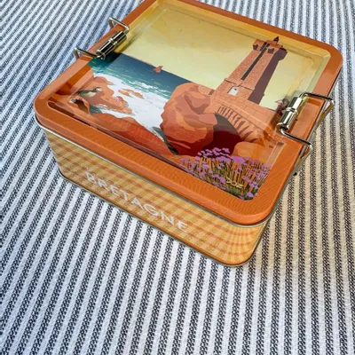 Decorative objects - Metallic box clip - Brittany - Pink granite coast (x12) - LA MAISON JOSÉPHINE