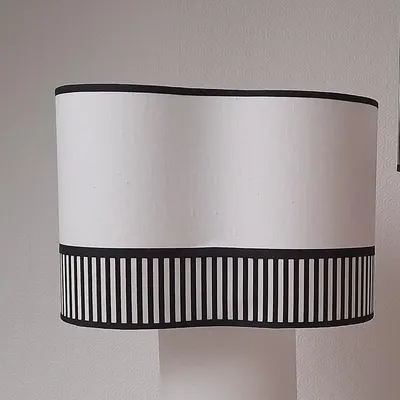 Blinds - Lampshade rectangular black and white stripes - pyramids - cylinders - CÔTE OUEST DÉCO - PRO