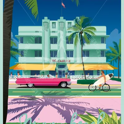 Poster - DOZ poster - Miami Beach - Ocean Drive - LA MAISON JOSÉPHINE