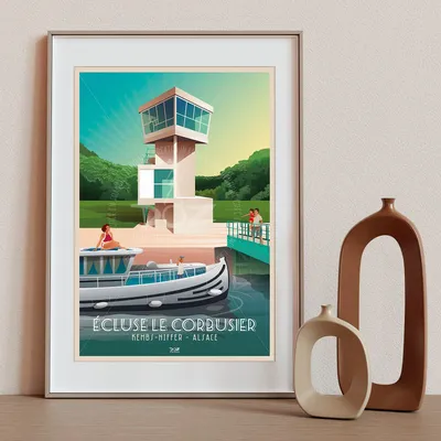 Poster - DOZ Ecluse Le Corbusier poster by Kembs-Niffer - LA MAISON JOSÉPHINE