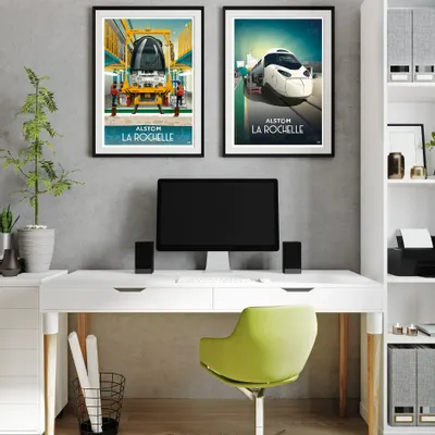 Affiches - Affiche DOZ - Alstom - TGV La Rochelle - LA MAISON JOSÉPHINE