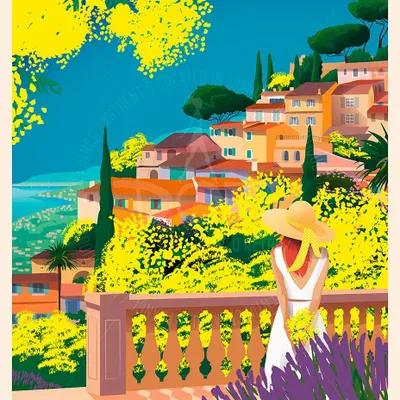 Poster - DOZ Bormes-les-Mimosas poster - the flowers - LA MAISON JOSÉPHINE
