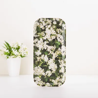 Plateaux - Plateau de service long en bois - Fleurs de printemps 15x32 cm - MONBOPLATO