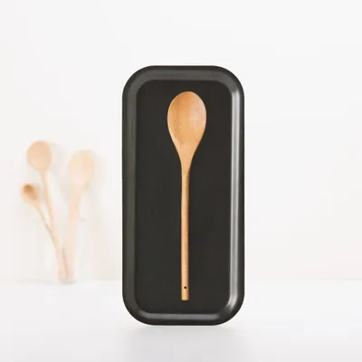 Ustensiles de cuisine - Plateau de service long en bois - Repose-cuillère 15x32 cm - MONBOPLATO