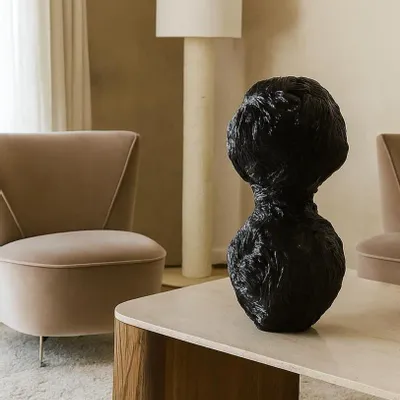 Unique pieces - Vase recycled paper Collection Outrenoir unique piece - HELENE SIELLEZ