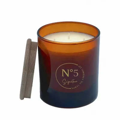 Bougies - Bougie Signature 600 g N°5 Souvenir d'Enfance - LES LUMIERES DU TEMPS