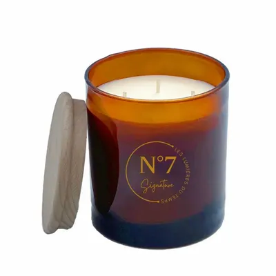 Bougies - Bougie Signature 600 g N°7 Premier Bain - LES LUMIERES DU TEMPS