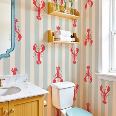 Wallpaper - Papier peint N°726 - Homard Parade 🦞 - WELLPAPERS