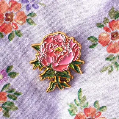 Broches - Pivoine rose - PINPINPIN.IT