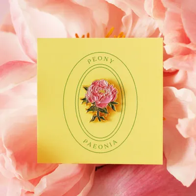 Broches - Pivoine rose - PINPINPIN.IT