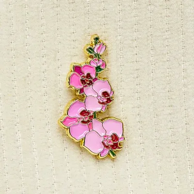 Broches - Orchidée rose - PINPINPIN.IT