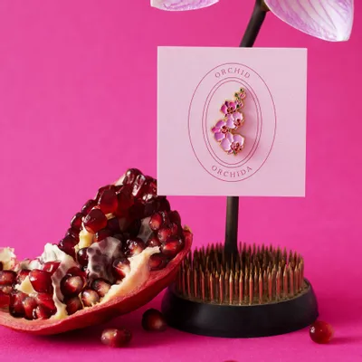Broches - Orchidée rose - PINPINPIN.IT