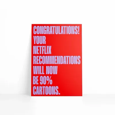 Carterie - Carte de voeux - Netflix - PIECE & LOVE