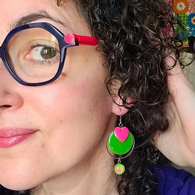 Apparel - POPAYAN earrings (cabochon collection) - UN CHAT QU'A SA PUCE