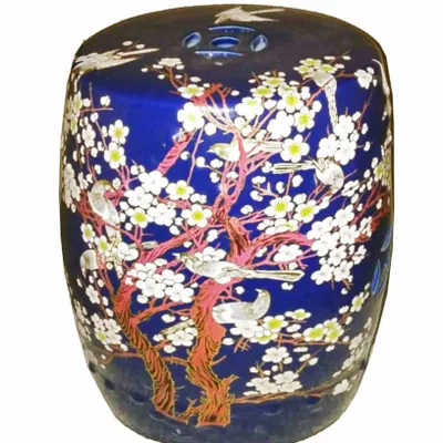 Pottery - Lacquered ceramic stool - GALERIE D'ORIENT