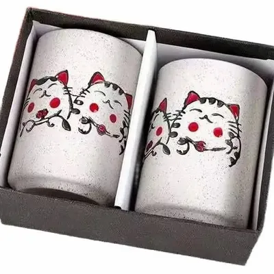 Mugs - Kitty duo porcelain tumbler - GALERIE D'ORIENT