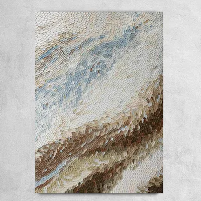 Office design and planning - Handmade abstract paintings textured series « Fluency » - MATISS ART STUDIO