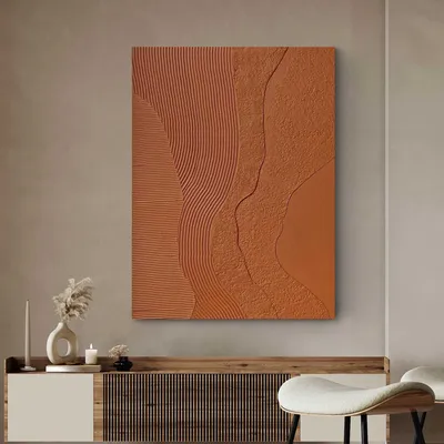 Office design and planning - Handmade abstract paintings textured series « Nile » - MATISS ART STUDIO