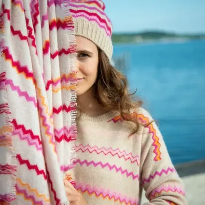 Scarves - Cashmere Scarf, Pullover & Beanie Fair Isle - CUTE STUFF GMBH