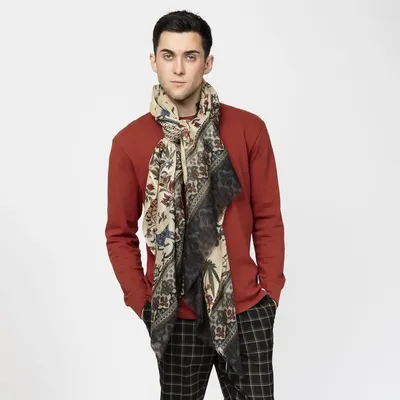 Scarves - GILLES cream wool scarf - MONSIEUR CHARLI