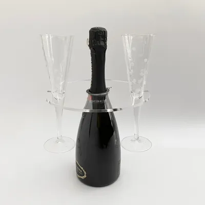 Wine accessories - Wine chalices holder in lucid perspex - Cin Cin x2 - EGOUNDESIGN