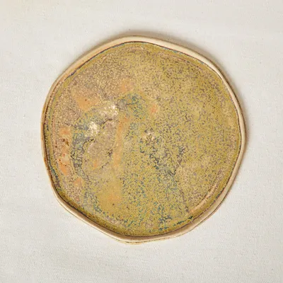 Formal plates - Ceramic Plate Kalimori in Earth and Green Tones - HUAKAL
