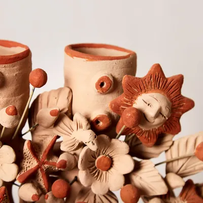 Pièces uniques - Bougeoir en forme d'arbre de vie mexicain - HUAKAL