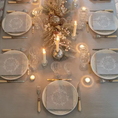 Serviettes - DANSEURS ARGENT - FRANÇOISE PAVIOT