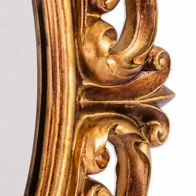 Mirrors - Antique Gold Ornate Baroque Oval Wall Mirror - MCGOWAN RUTHERFORD LTD