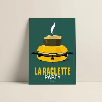 Poster - Poster La Raclette : Verte - COSYNÉVÉ - MOUNTAIN POSTERS