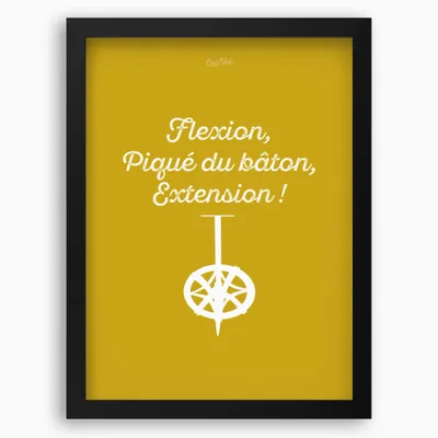 Poster - Framed poster Le Planté Du Baton : Jaune - COSYNÉVÉ - MOUNTAIN POSTERS