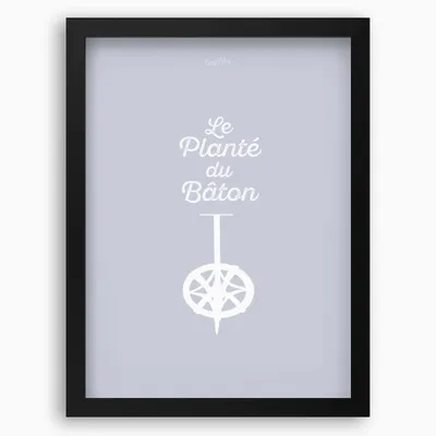 Affiches - Affiche encadrée Le Planté Du Baton : Gris - COSYNÉVÉ - MOUNTAIN POSTERS