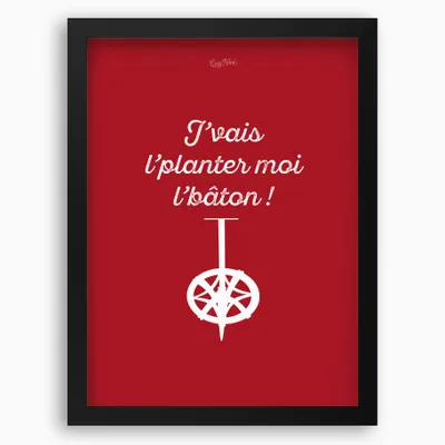 Poster - Framed poster Le Planté Du Baton : Rouge - COSYNÉVÉ - MOUNTAIN POSTERS