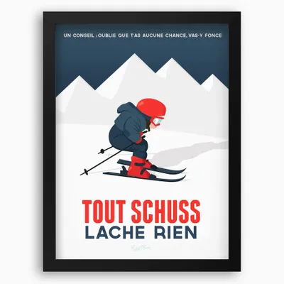 Poster - Framed poster Tout Schuss - COSYNÉVÉ - MOUNTAIN POSTERS