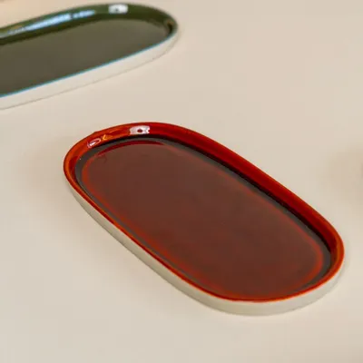 Platter and bowls - Tray ellipse stoneware - KINTA