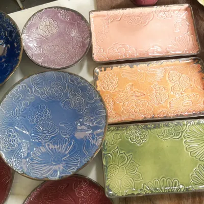Platter and bowls - Petals & Flora Collection: Decor items - Tableware set - LAMUNLAMAI. CRAFTSTUDIO