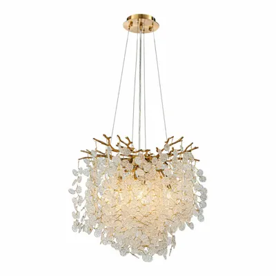 Suspensions - Lustre Raindrop 40 cm - Doré - Fer+verre - BAROQUE COLLECTION - DUTCH STYLE