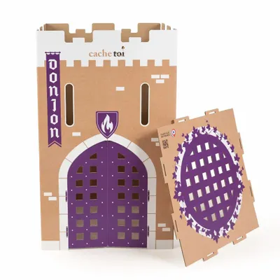 Objets design - cabane pliable made in France en carton - DONJON / CACHE TOI - CACHETOI