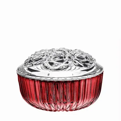 Cristallerie - Boîte en cristal à bijoux ou pour petits objets Rubin - PEKALLA CRISTAL GLASS