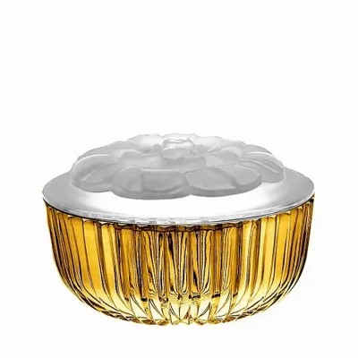 Crystal ware - Amber crystal box for jewelry or small items - PEKALLA CRISTAL GLASS