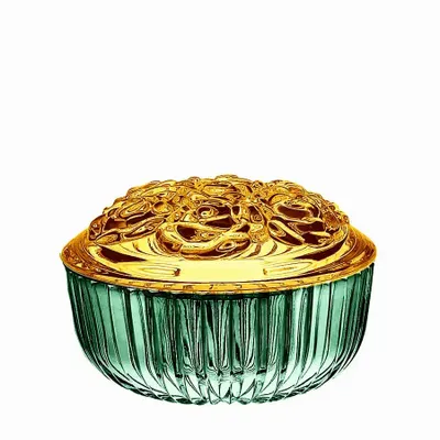 Cristallerie - Boîte en cristal à bijoux ou pour petits objets Malachit + Amber - PEKALLA CRISTAL GLASS