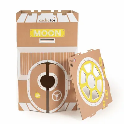 Objets design - cabane pliable made in France en carton - MOON / CACHE TOI - CACHETOI