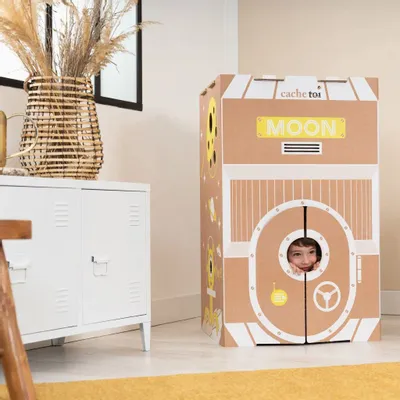 Design objects - Foldable cardboard playhouse made in France - MOON / CACHE TOI - CACHETOI